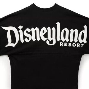 Disneyland Resort Logo Spirit Jersey Adults Black Size XL 100% Cotton Themepark